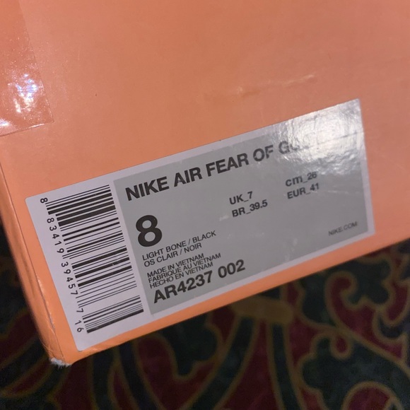 Nike fear of god 1s (2019) “lightbone” - Picture 2 of 8
